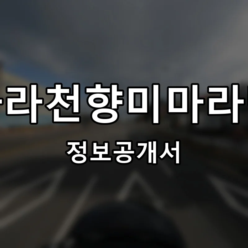 마라천향미마라탕 프랜차이즈 창업 비용 정보공개서 요약