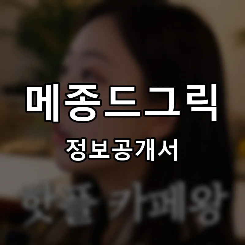 메종드그릭 프랜차이즈 창업 비용 정보공개서 요약
