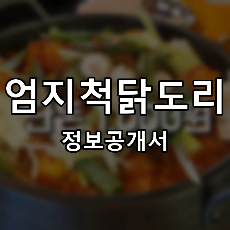 엄지척닭도리 프랜차이즈 창업 비용 정보공개서 요약