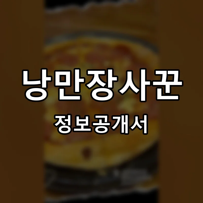 낭만장사꾼 프랜차이즈 정보공개서 요약 2025.04.10