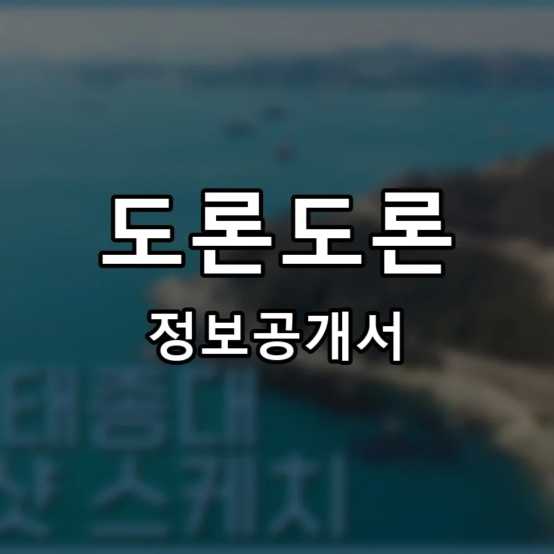 도론도론 프랜차이즈 창업 비용 정보공개서 요약