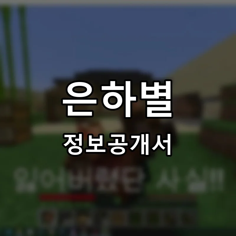 은하별 프랜차이즈 정보공개서