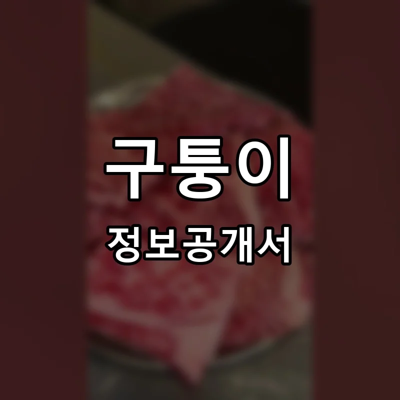 구퉁이 프랜차이즈 정보공개서 요약 2025.04.25