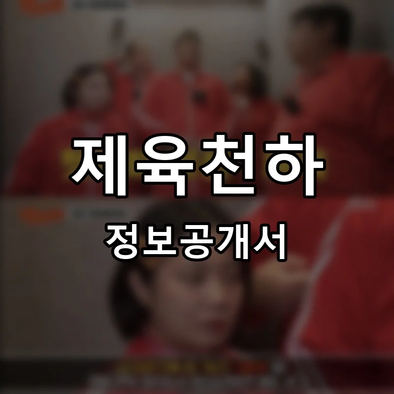 제육천하 프랜차이즈 정보공개서