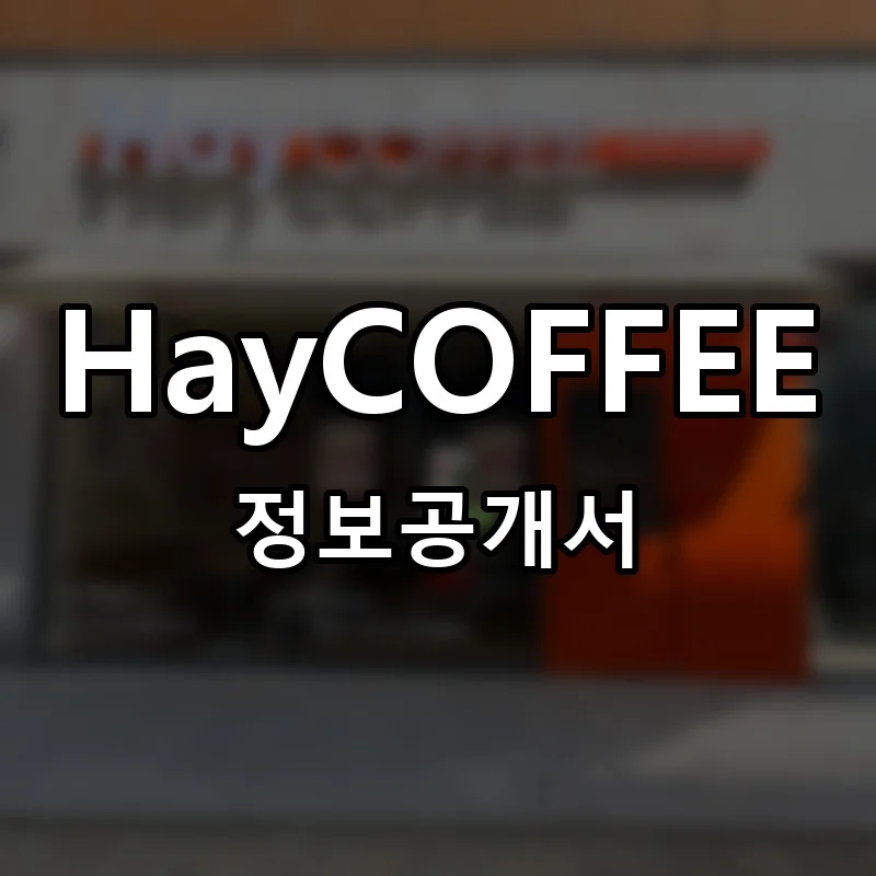 HayCOFFEE 프랜차이즈 정보공개서 요약 2025.04.28