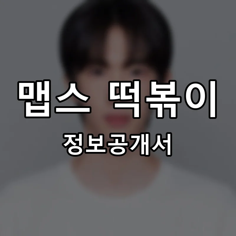 맵스 떡볶이 프랜차이즈 정보공개서 요약 2025.04.28