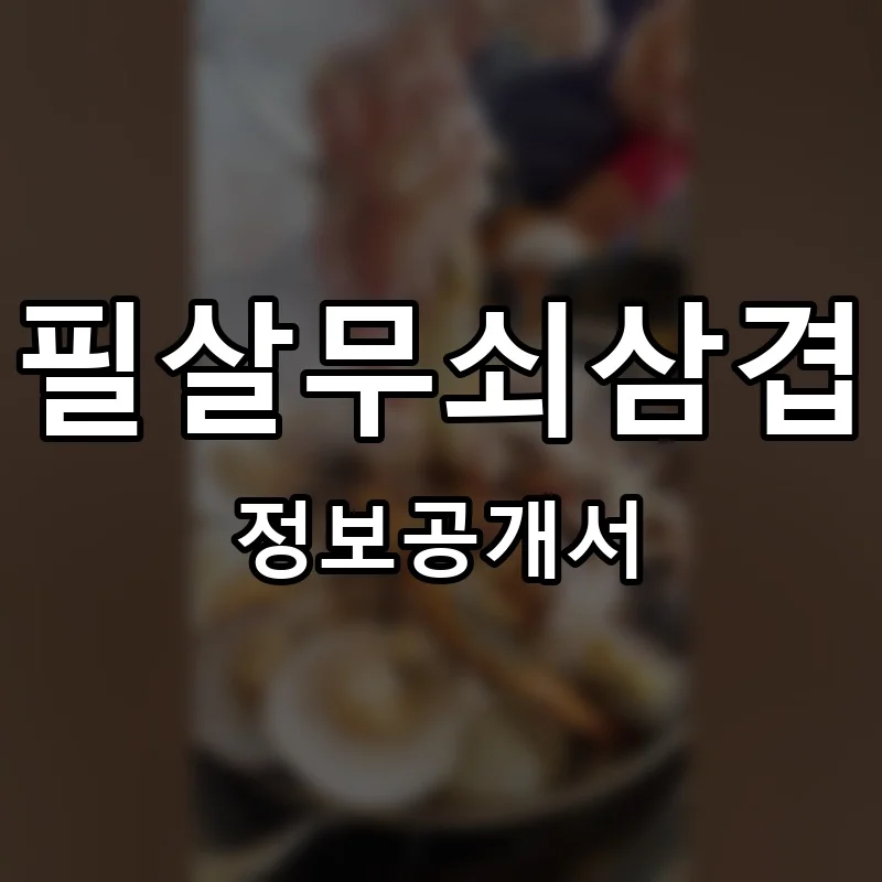 필살무쇠삼겹 프랜차이즈 정보공개서