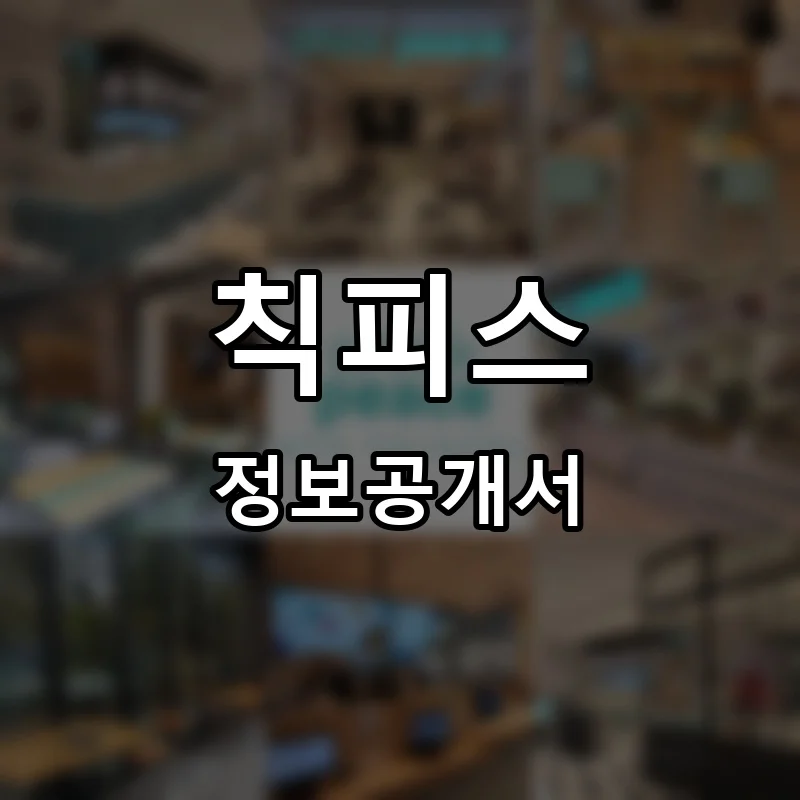 칙피스 프랜차이즈 정보공개서