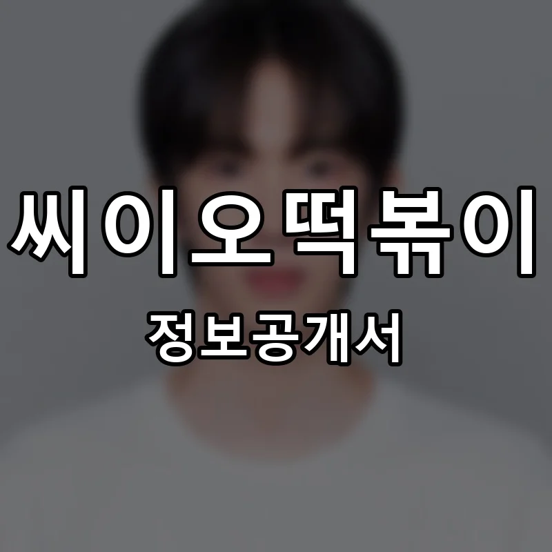 씨이오떡볶이 프랜차이즈 창업 비용 정보공개서 요약