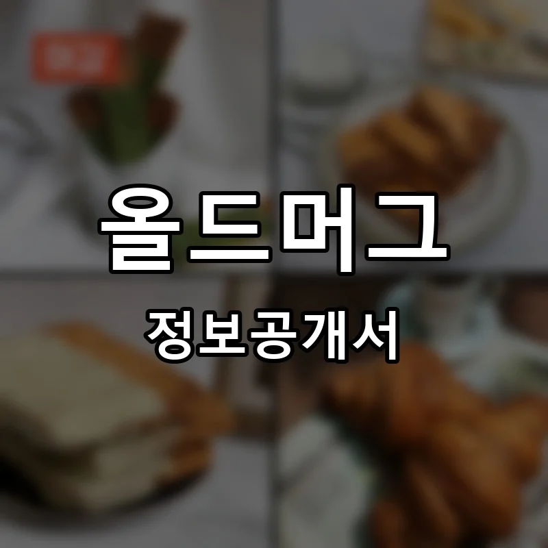 올드머그 프랜차이즈 창업 비용 정보공개서 요약