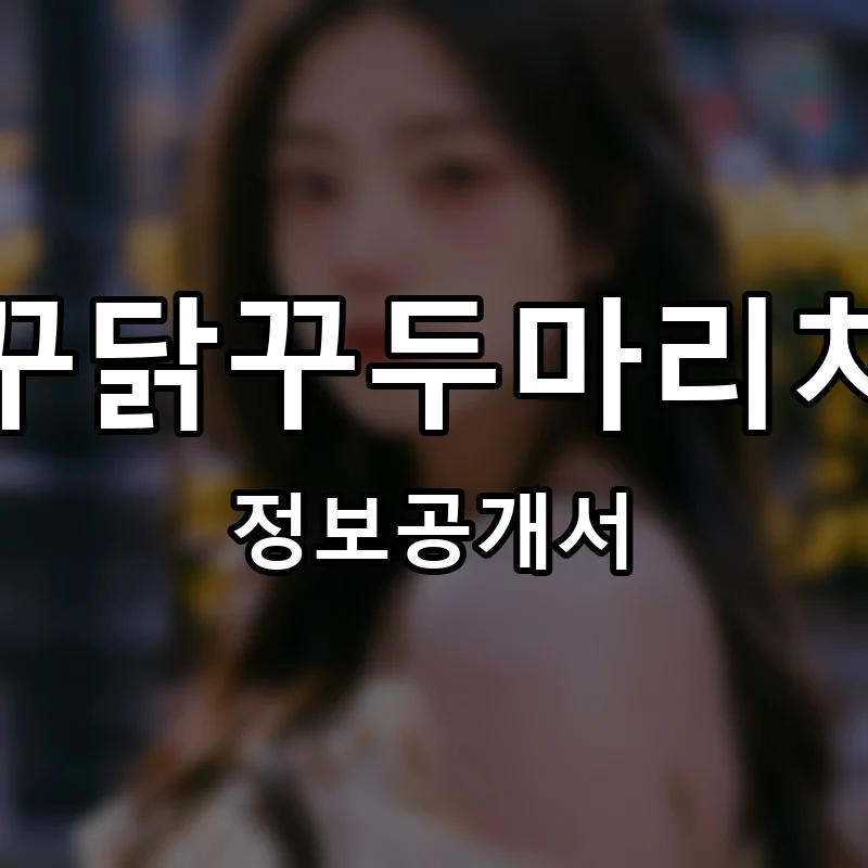 더꾸닭꾸두마리치킨 프랜차이즈 창업 비용 정보공개서 요약
