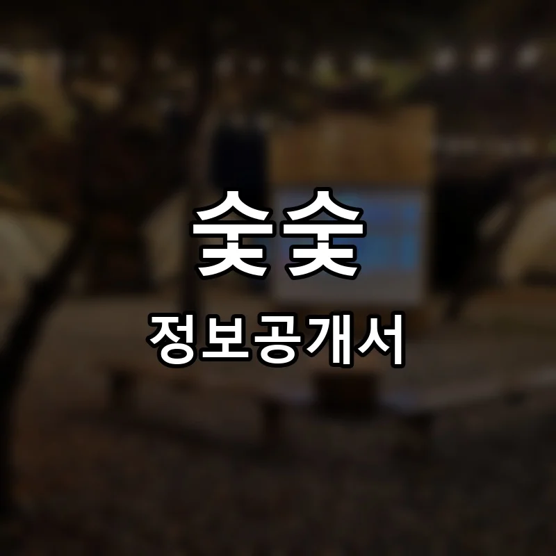 숯숯 프랜차이즈 창업 비용 정보공개서 요약