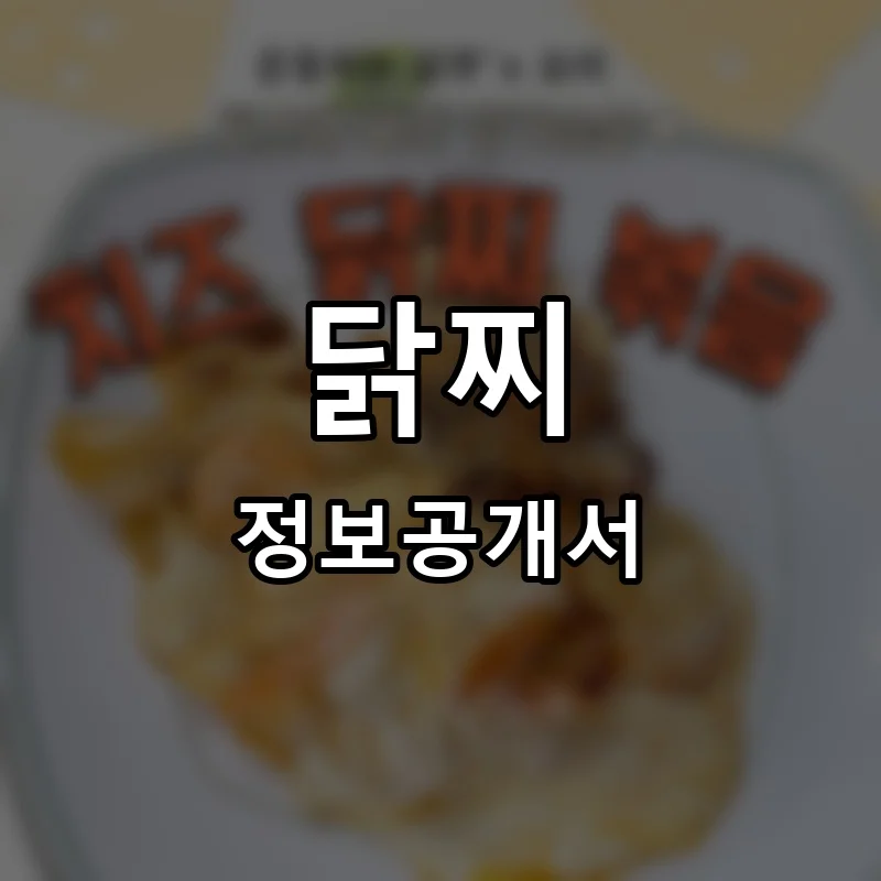 닭찌 프랜차이즈 정보공개서 요약 2025.05.23