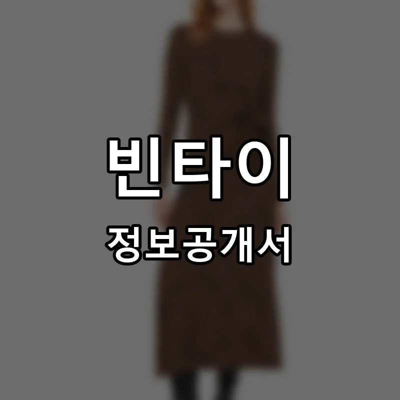 빈타이(BEAN TIE) 프랜차이즈 창업 비용 정보공개서 요약