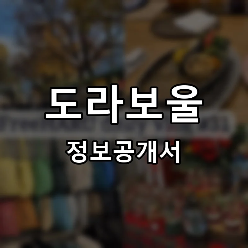 도라보울 프랜차이즈 창업 비용 정보공개서 요약