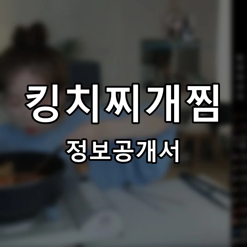 킹치찌개찜 프랜차이즈 창업 비용 정보공개서 요약