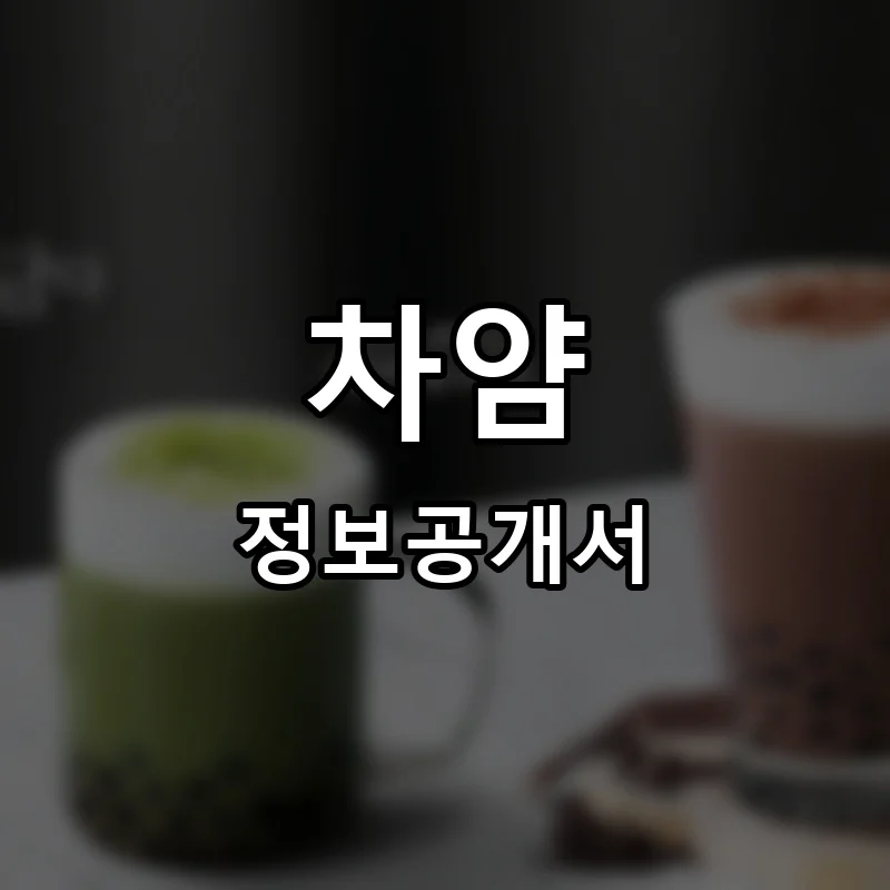 차얌 프랜차이즈 창업 비용 정보공개서 요약