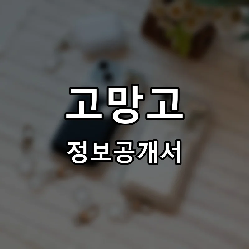 고망고 프랜차이즈 창업 비용 정보공개서 요약