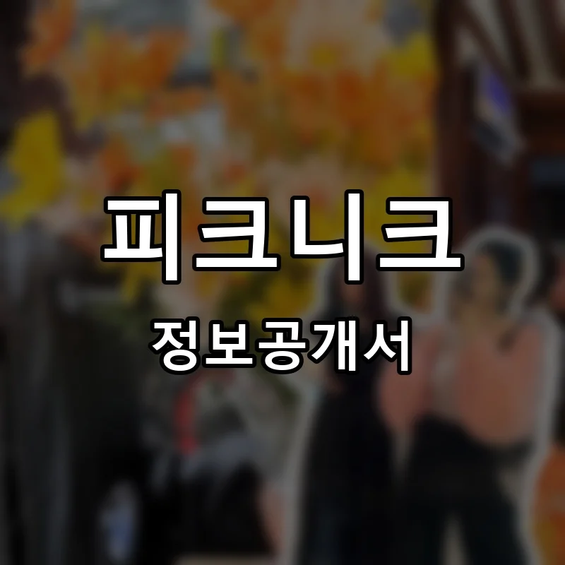 피크니크 프랜차이즈 정보공개서