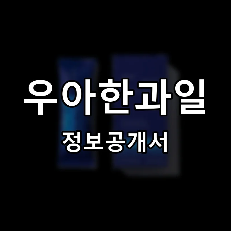 우아한과일 프랜차이즈 정보공개서