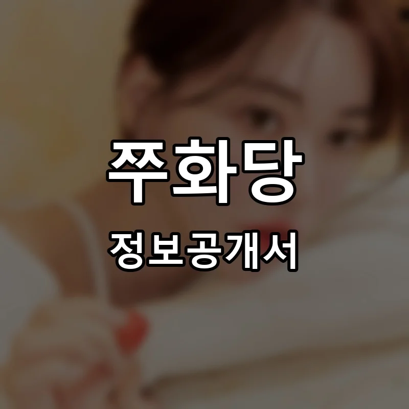 쭈화당 프랜차이즈 창업 비용 정보공개서 요약