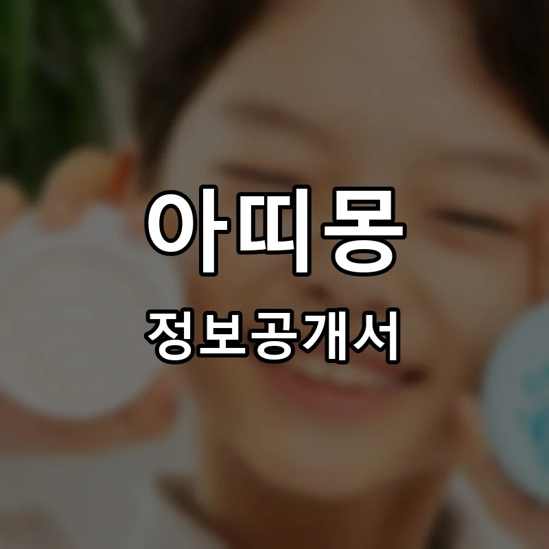 아띠몽 프랜차이즈 창업 비용 정보공개서 요약