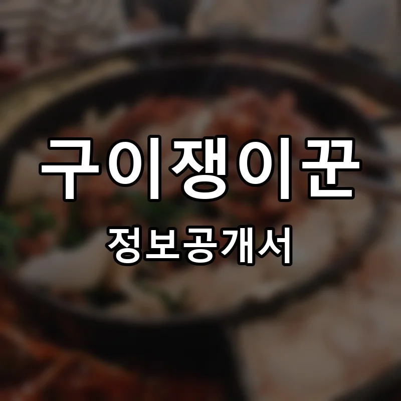 구이쟁이꾼 프랜차이즈 정보공개서 요약 2025.06.18