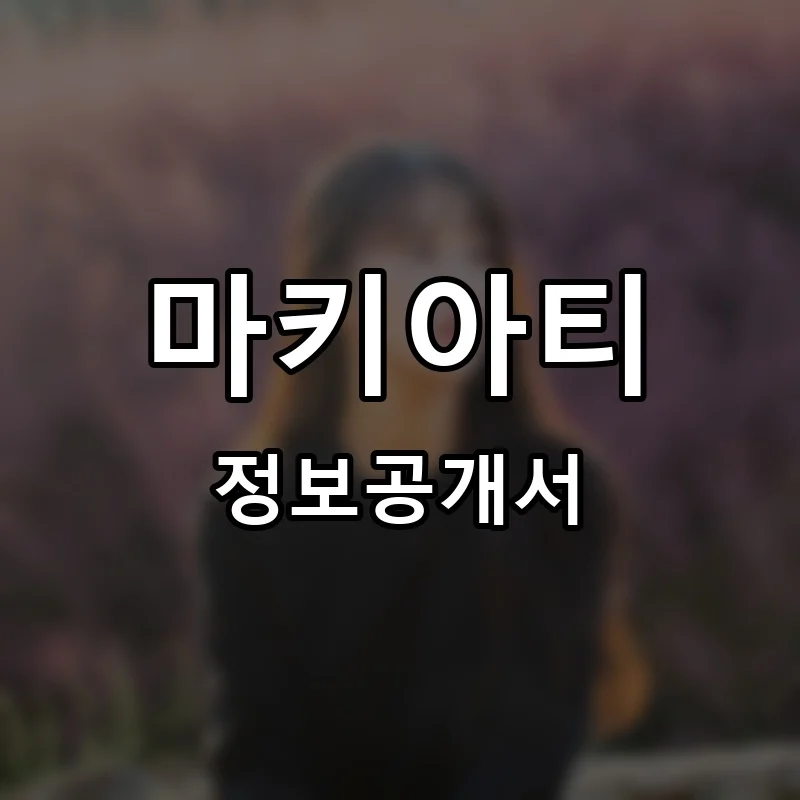 마키아티 프랜차이즈 창업 비용 정보공개서 요약