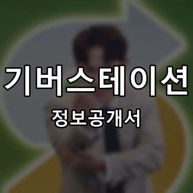 기버스테이션 프랜차이즈 정보공개서 요약 2025.06.19