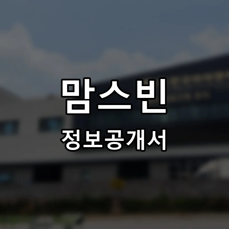 맘스빈 프랜차이즈 창업 비용 정보공개서 요약