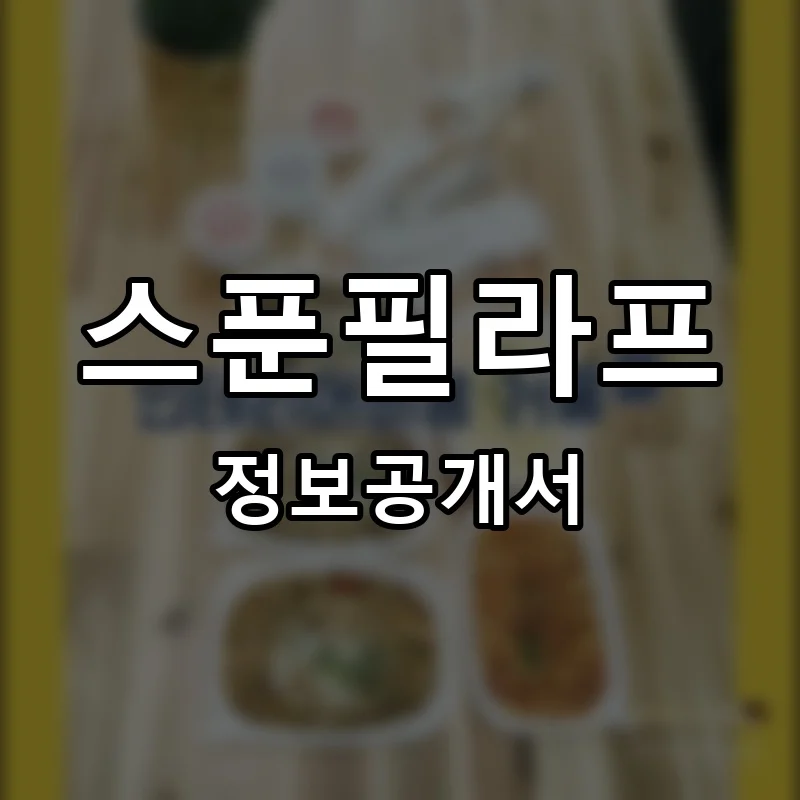 스푼필라프 프랜차이즈 정보공개서