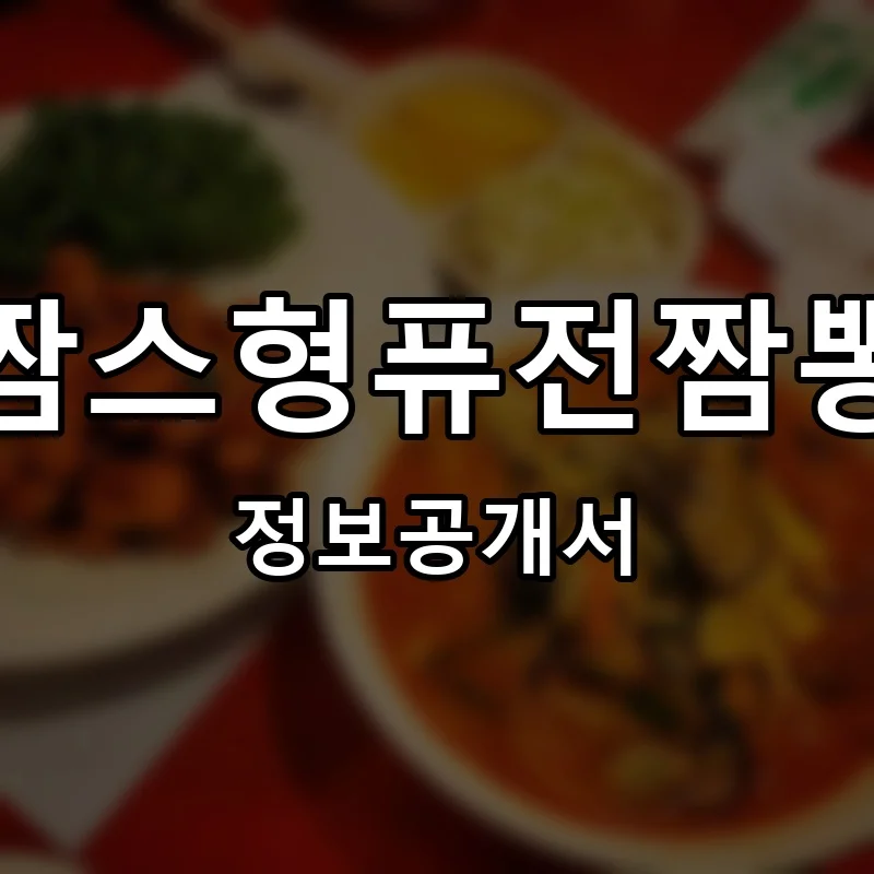 짬스형퓨전짬뽕 프랜차이즈 창업 비용 정보공개서 요약