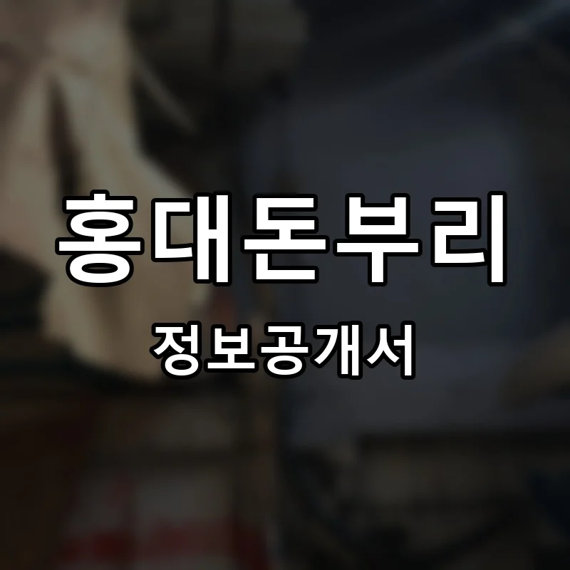 홍대돈부리 프랜차이즈 정보공개서
