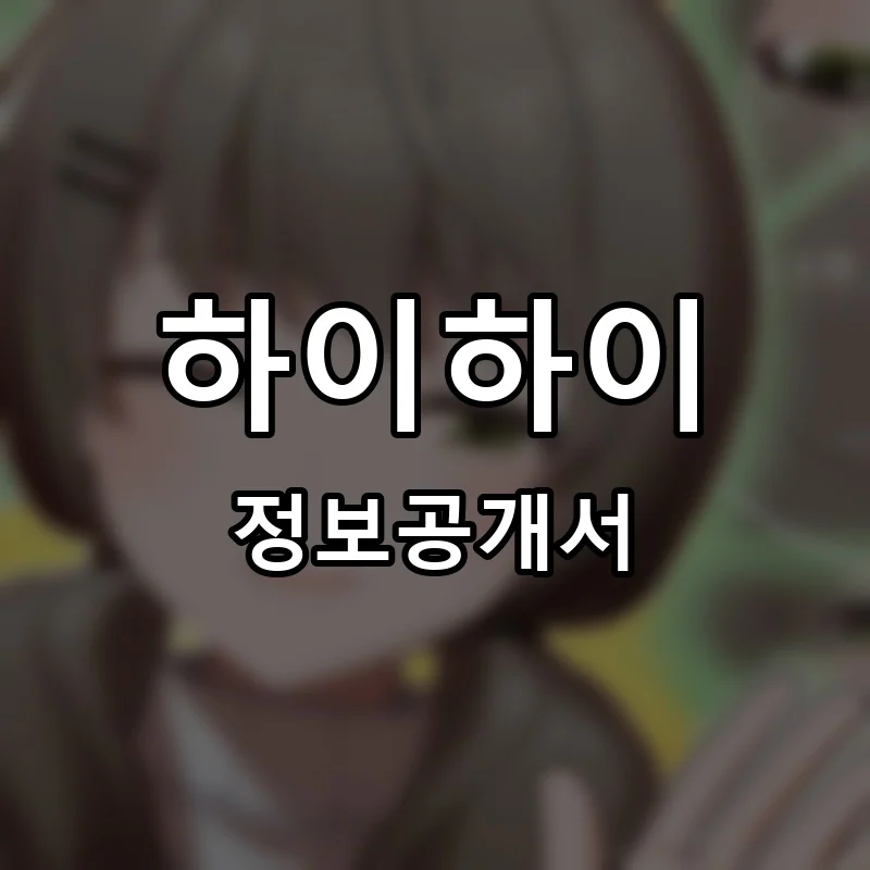 하이하이 프랜차이즈 창업 비용 정보공개서 요약