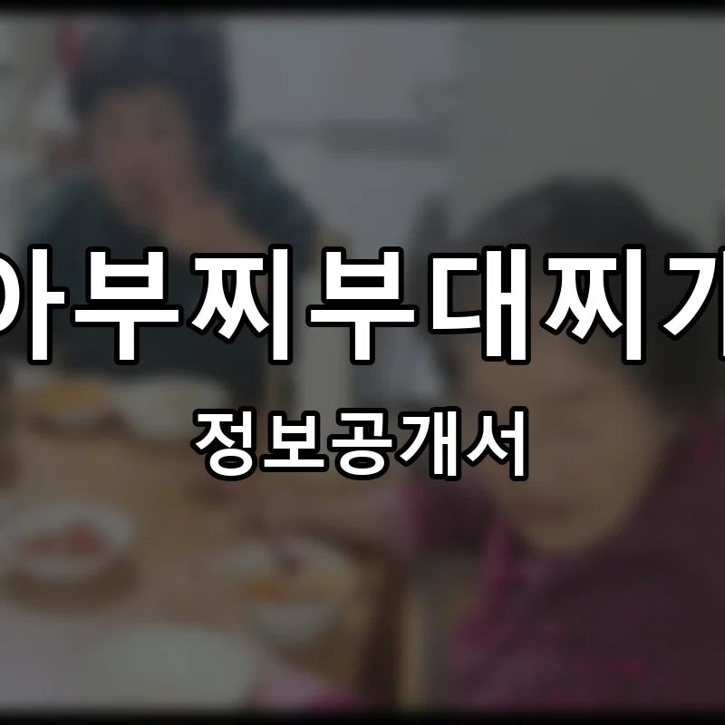 아부찌부대찌개 프랜차이즈 창업 비용 정보공개서 요약