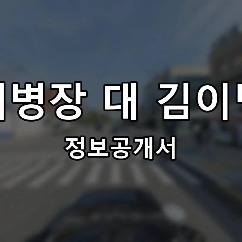 서병장 대 김이병 프랜차이즈 정보공개서