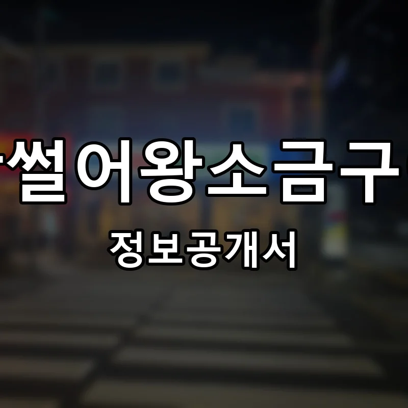 막썰어왕소금구이 프랜차이즈 정보공개서 요약 2025.07.07