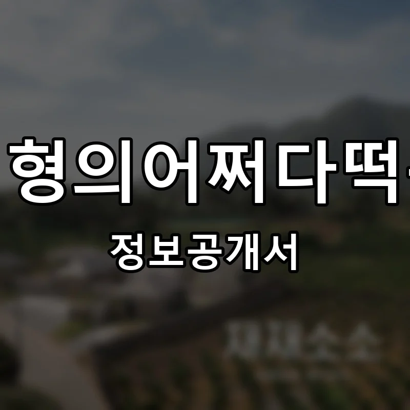 버거형의어쩌다떡볶이 프랜차이즈 창업 비용 정보공개서 요약