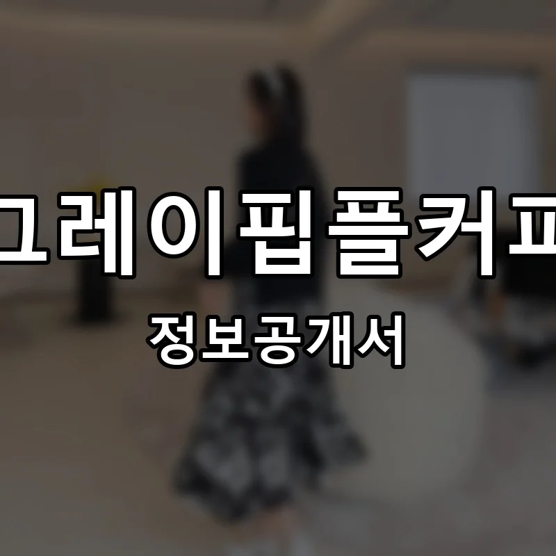 그레이핍플커피 프랜차이즈 창업 비용 정보공개서 요약