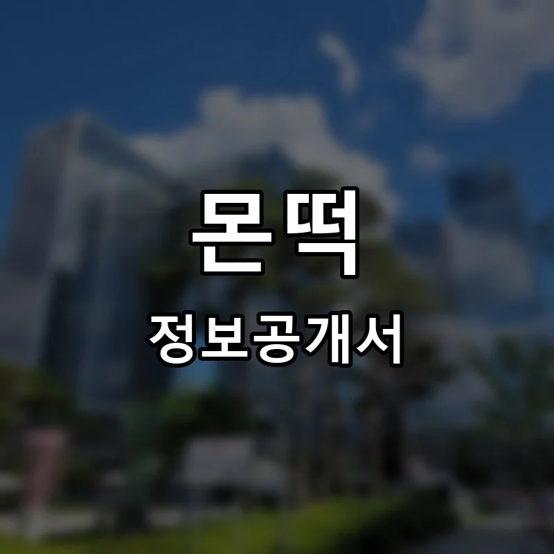 몬떡 프랜차이즈 정보공개서 요약 2025.07.15