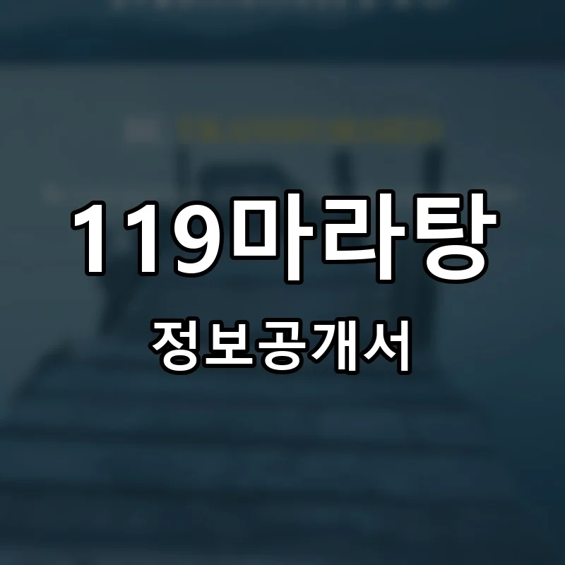 119마라탕 프랜차이즈 정보공개서 요약 2025.07.17