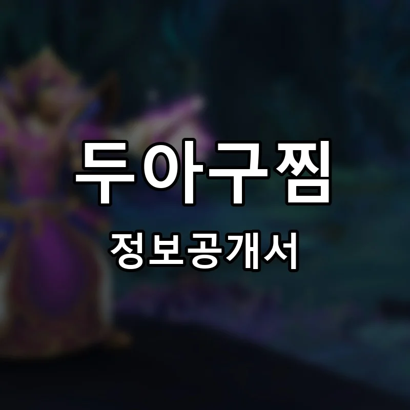 두아구찜 프랜차이즈 창업 비용 정보공개서 요약