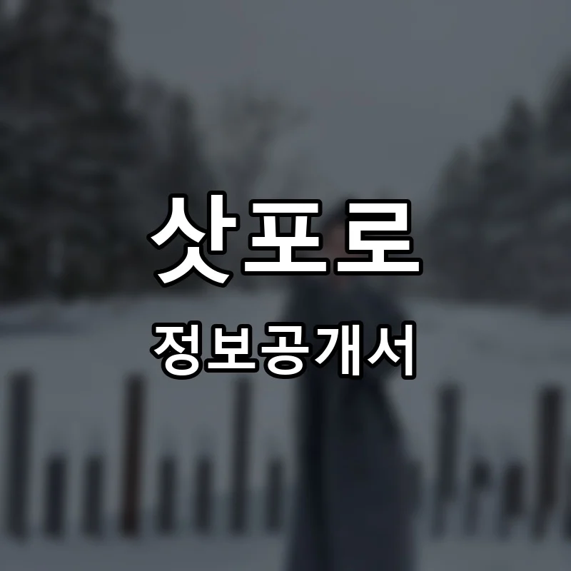 삿포로 프랜차이즈 창업 비용 정보공개서 요약