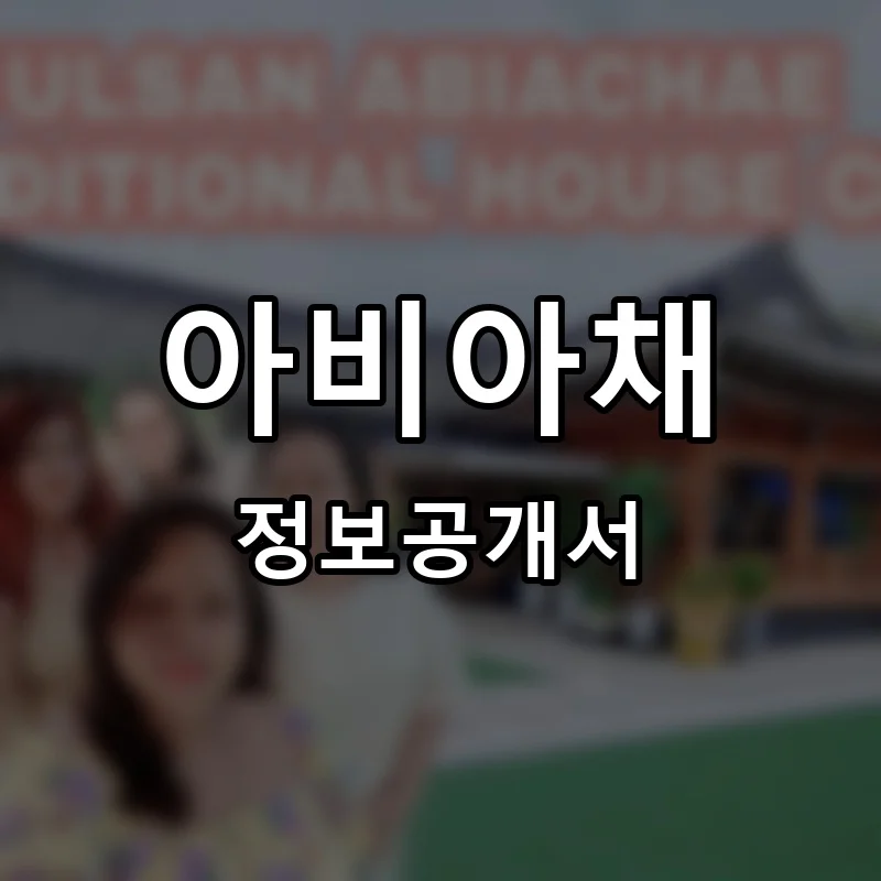 아비아채 프랜차이즈 창업 비용 정보공개서 요약