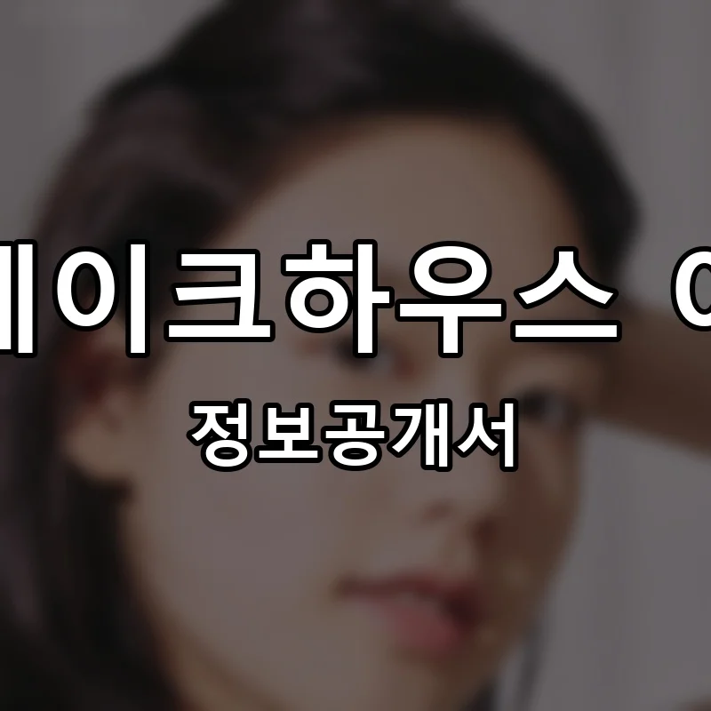 스테이크하우스 이크 프랜차이즈 창업 비용 정보공개서 요약