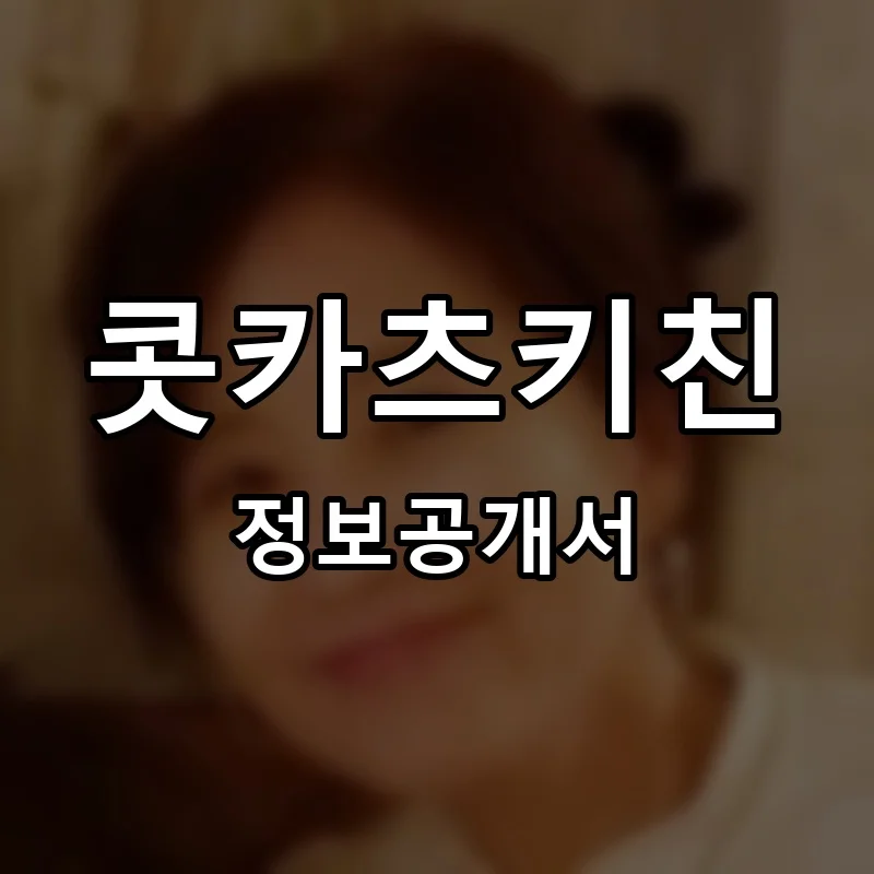 콧카츠키친 프랜차이즈 창업 비용 정보공개서 요약
