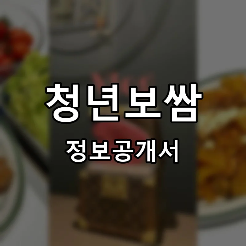 청년보쌈 프랜차이즈 창업 비용 정보공개서 요약