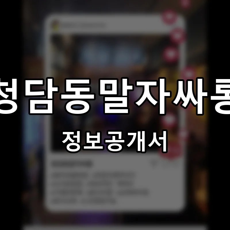 청담동말자싸롱 프랜차이즈 창업 비용 정보공개서 요약