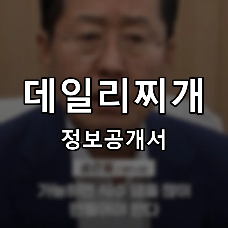 데일리찌개 프랜차이즈 창업 비용 정보공개서 요약