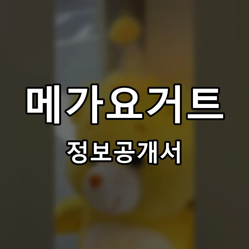 메가요거트 프랜차이즈 창업 비용 정보공개서 요약